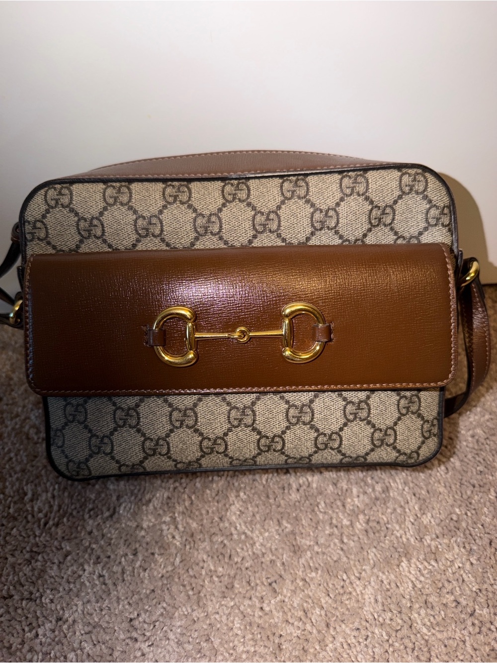 Gucci GG Supreme Horsebit 1955 in brown - Picture 6 of 14